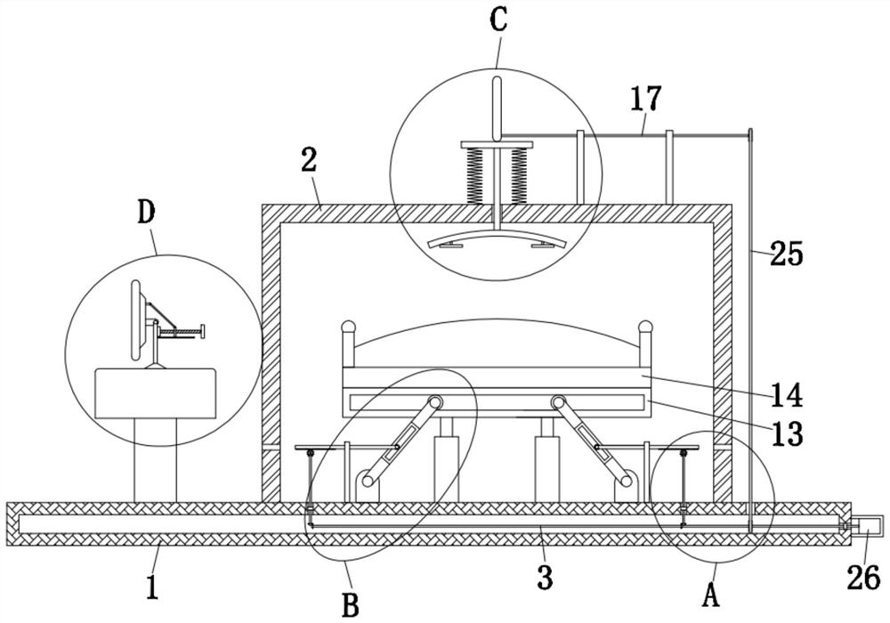 Disease examination and treatment device for department of cardiology and using method of disease examination and treatment device