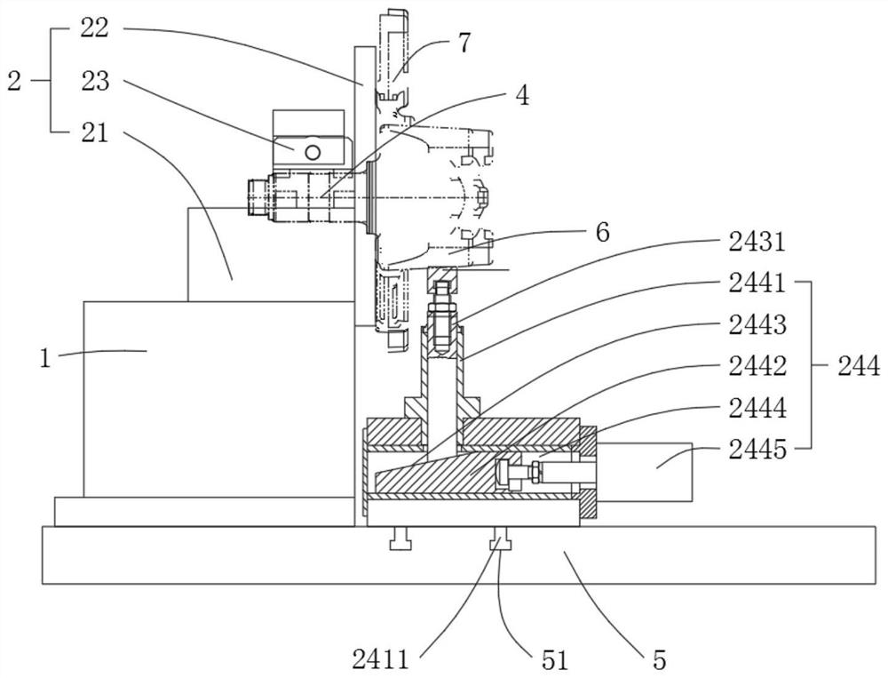 Positioning device for rough milling of inner and outer sides of upper and lower lugs of steering knuckle