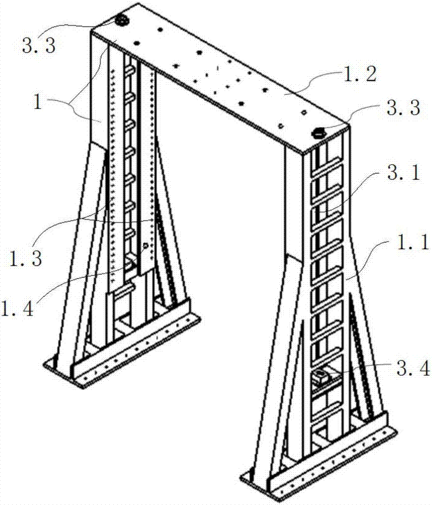 Bench test height adjustable device