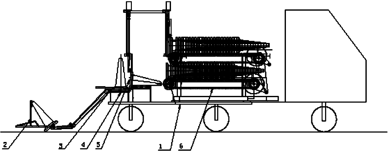 Full automatic traffic cone discharging, collecting and storing special vehicle