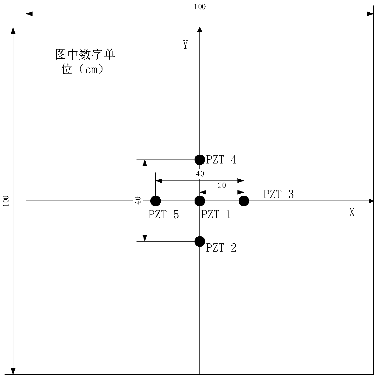 Impact monitoring and positioning method based on two-dimensional beam focusing theory