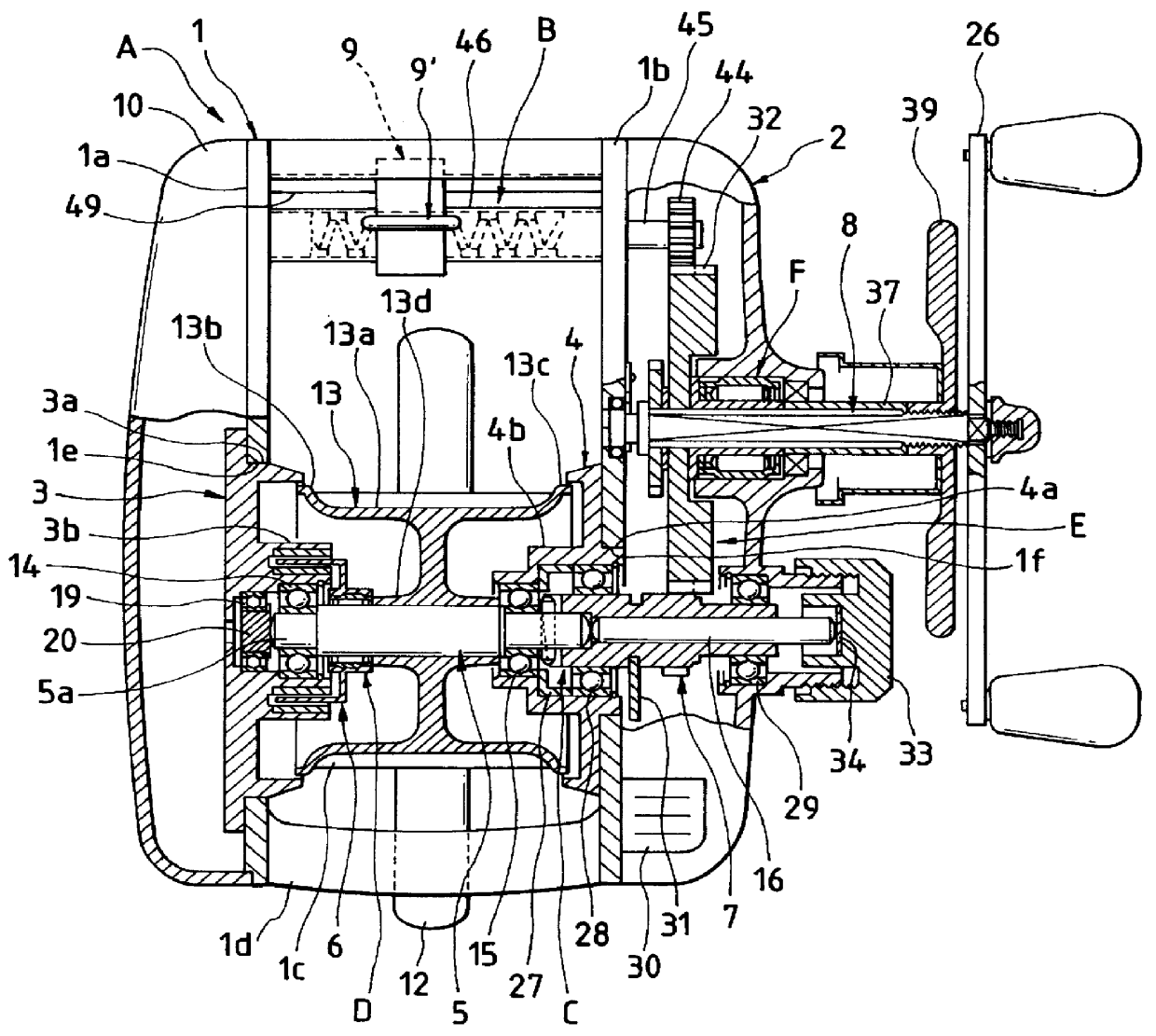 Fishline guide device for double bearing type reel