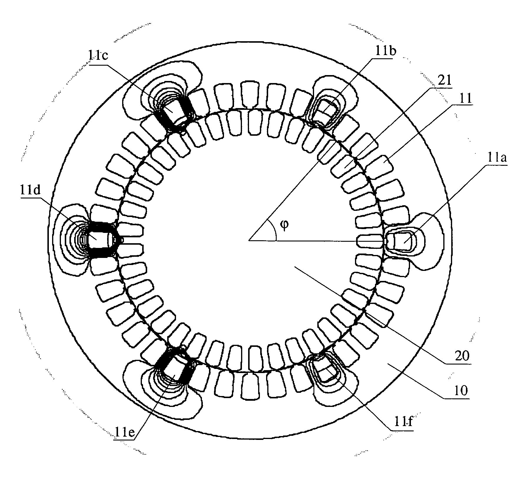 Induction motor with integrated sensor