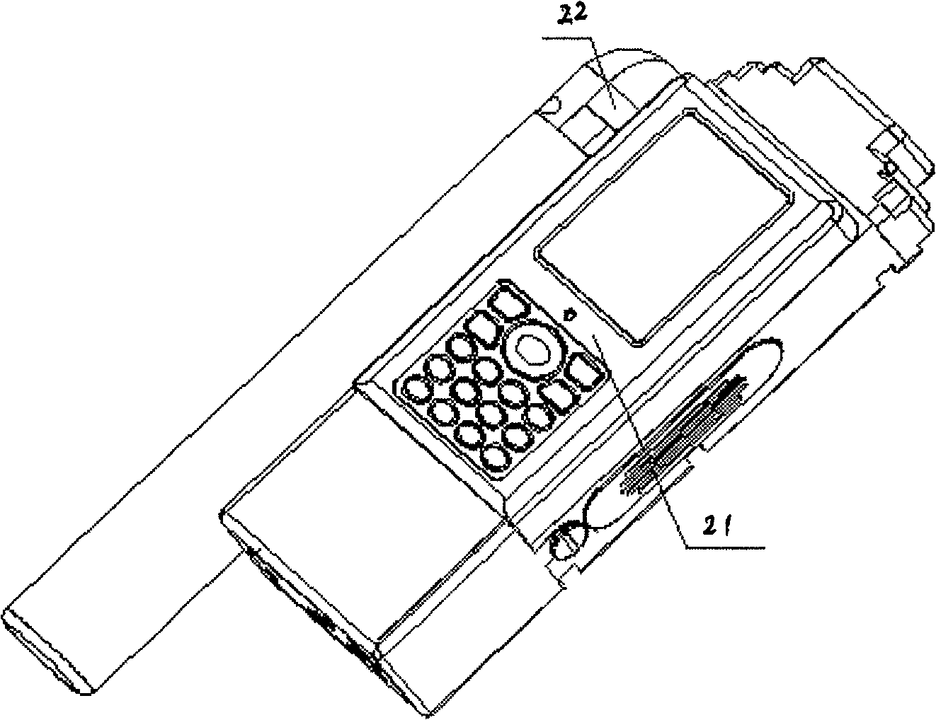 Antenna revolute joint and satellite communication hand-held station applying same