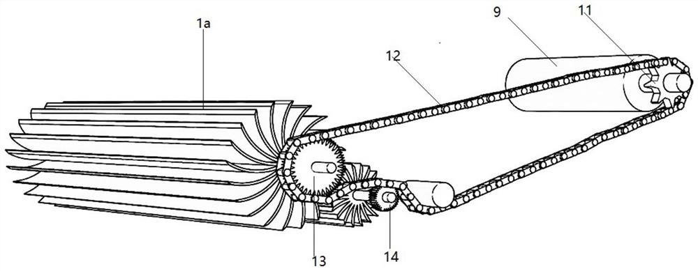 Double-roller floor sweeping equipment