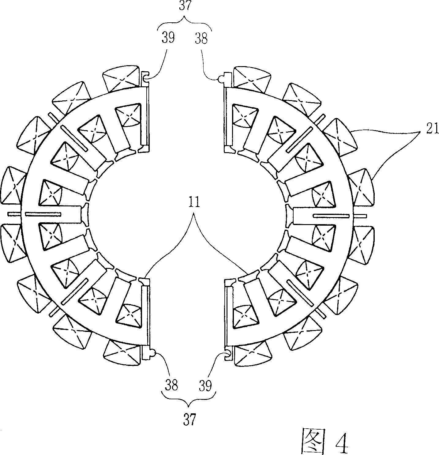 Stator for annular generator