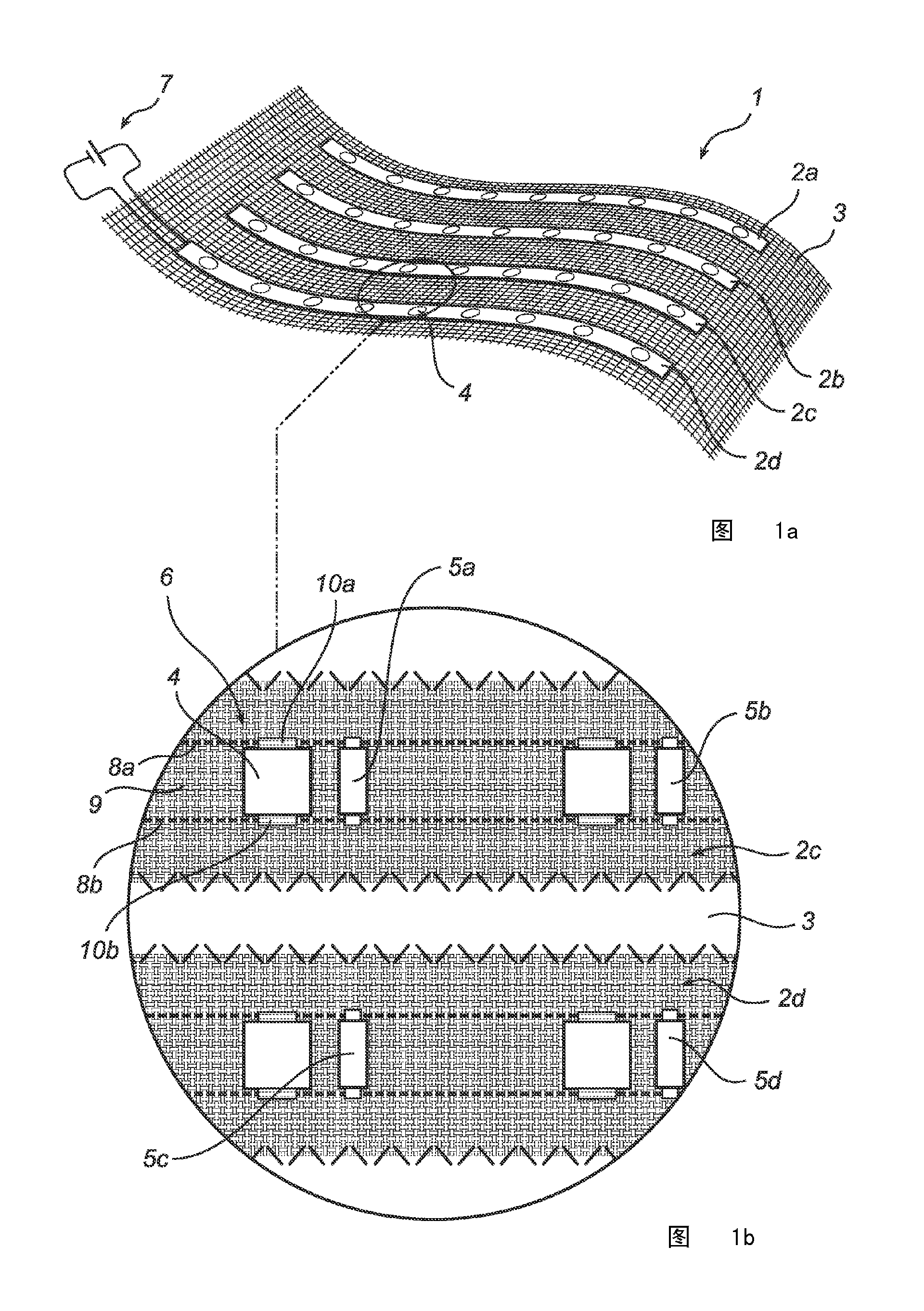 Electronic textile with local energy supply devices