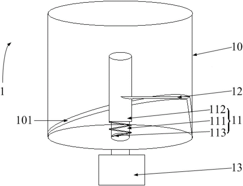 Material drying device and conditioning machine