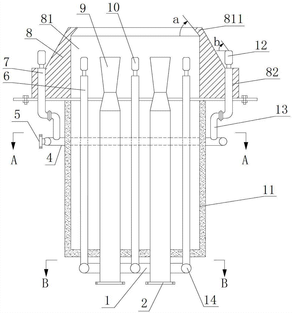 Low NOx fuel gas burner based on venturi tubes