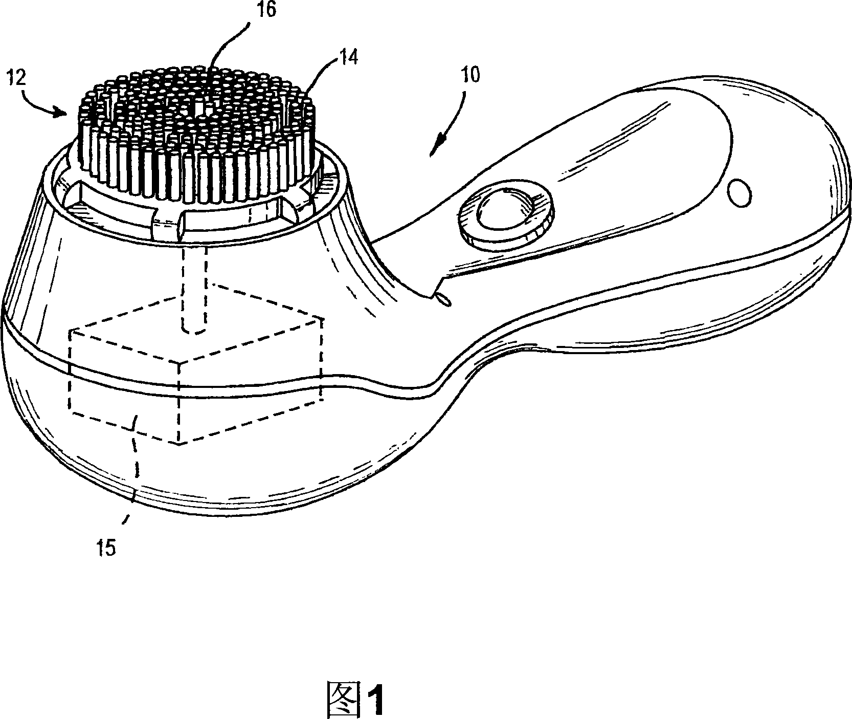 Brush configuration for a powered skin cleansing brush appliance