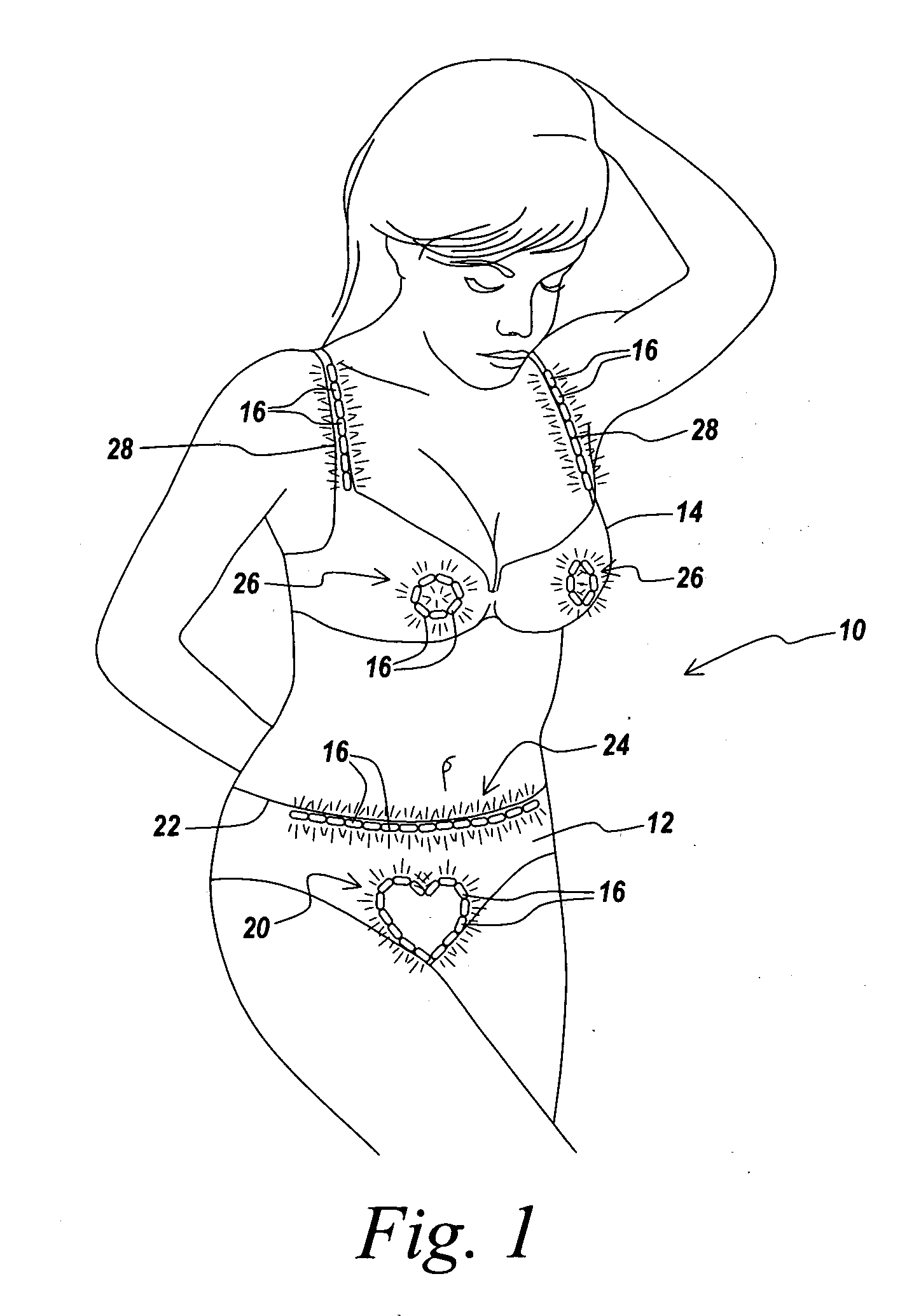 Lingerie-attached human arousal indicator