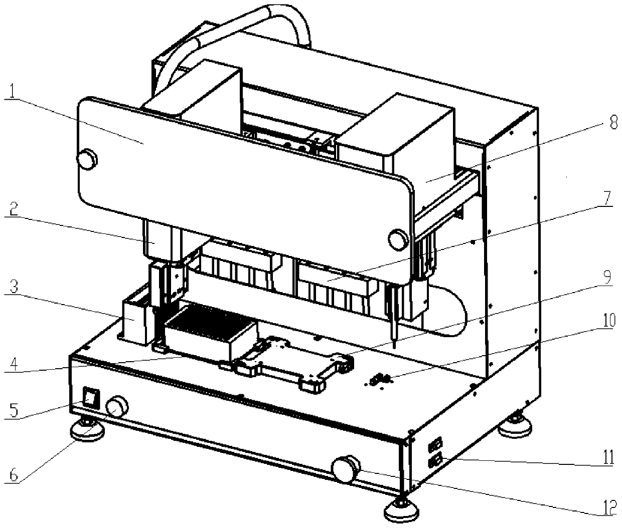 A kind of LCP experimental device and experimental method