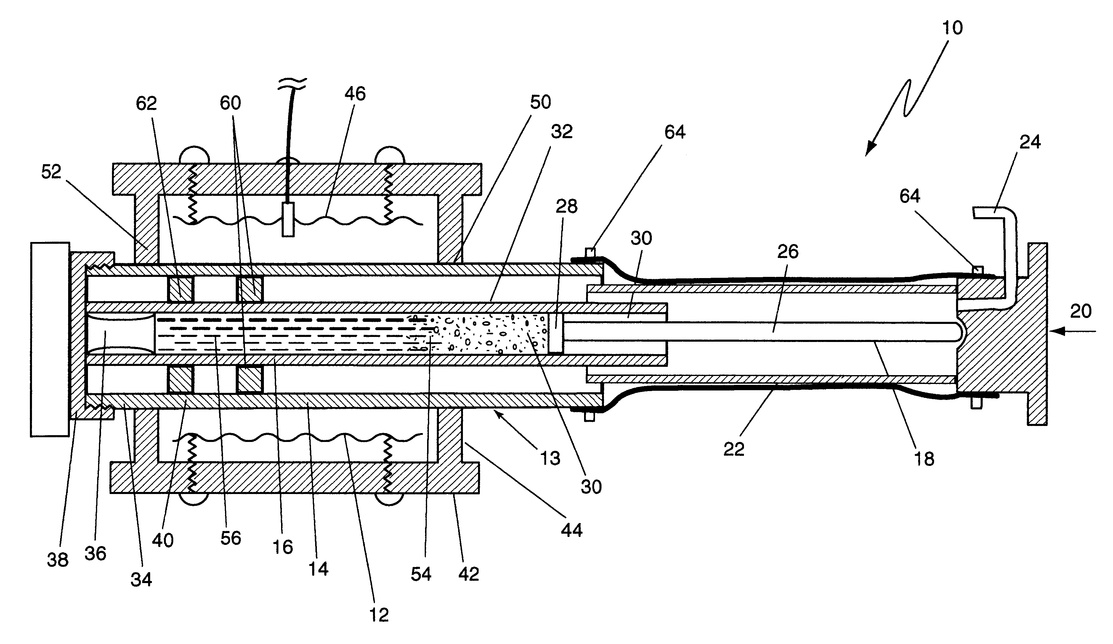 Apparatus for hot vacuum extrusion of ceramics