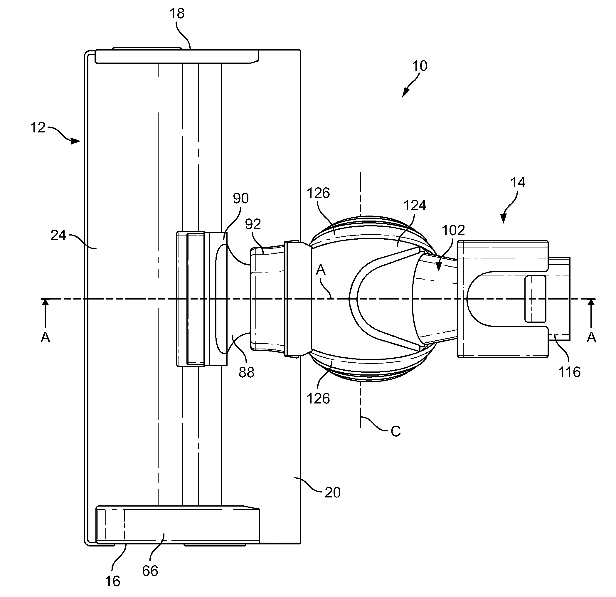 Cleaner head for a surface treating appliance