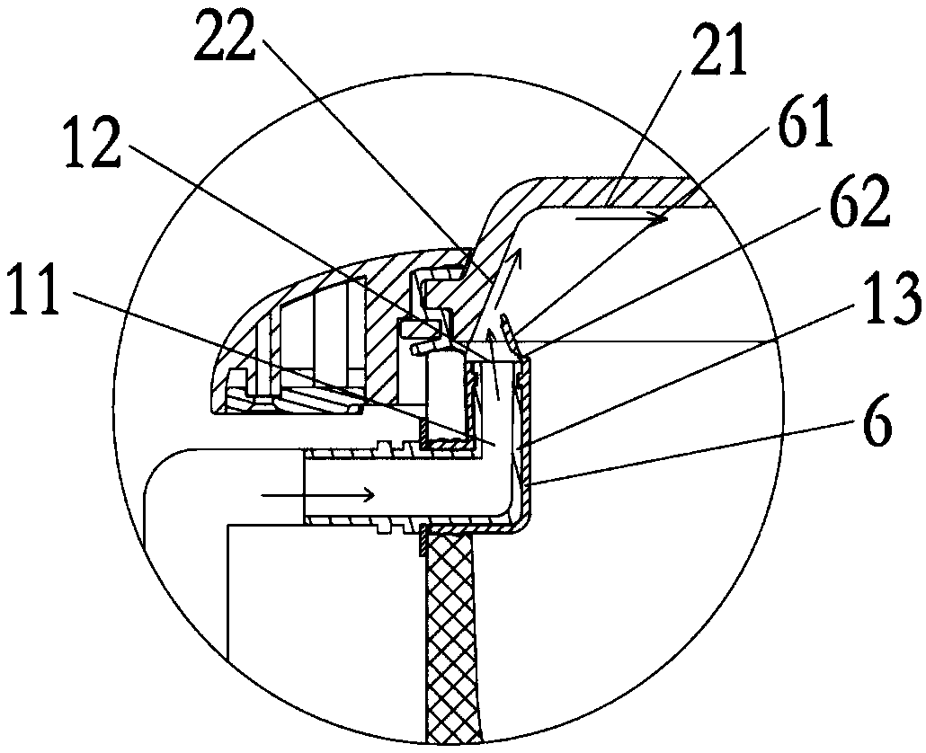 A self-circulating cleaning food processing machine