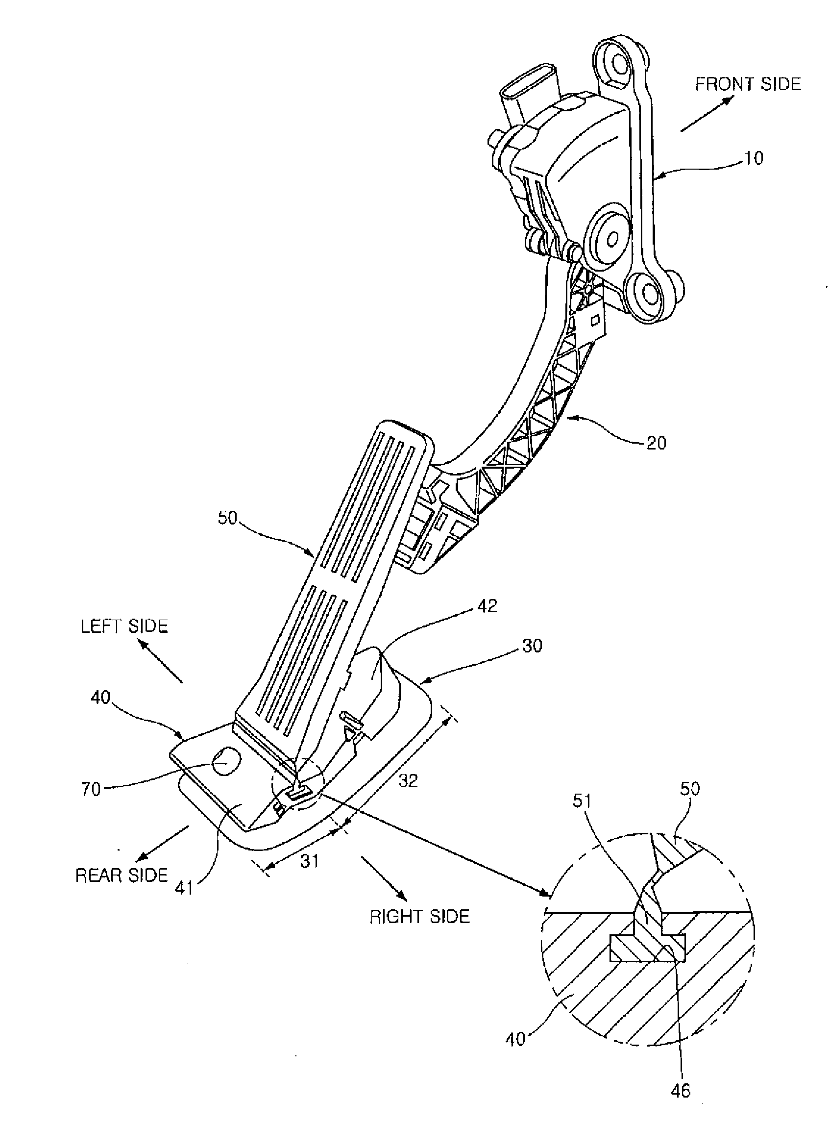 Organ Type Accelerator Pedal Apparatus