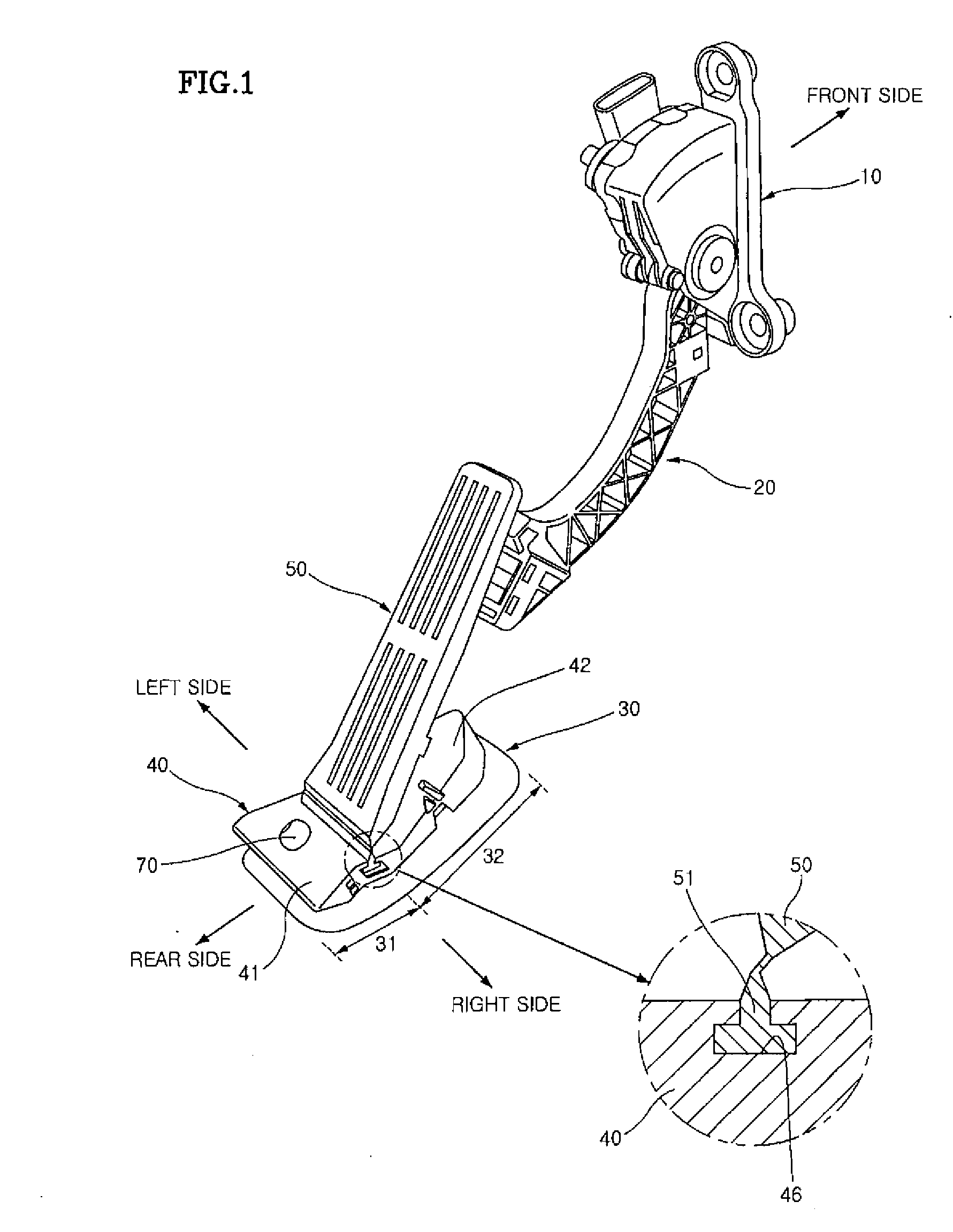 Organ Type Accelerator Pedal Apparatus