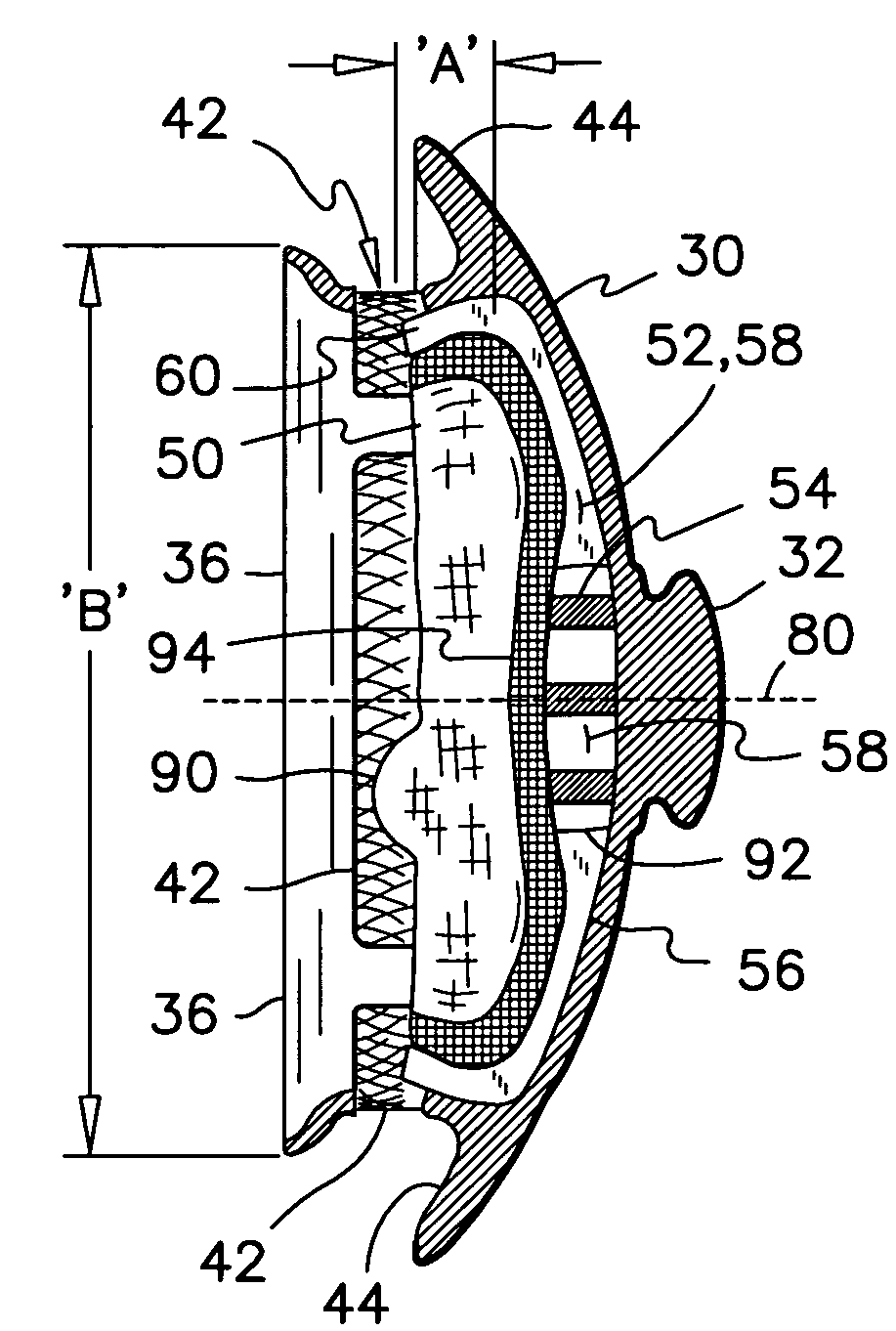 Cough catcher with protection against germ transmission by hand contact