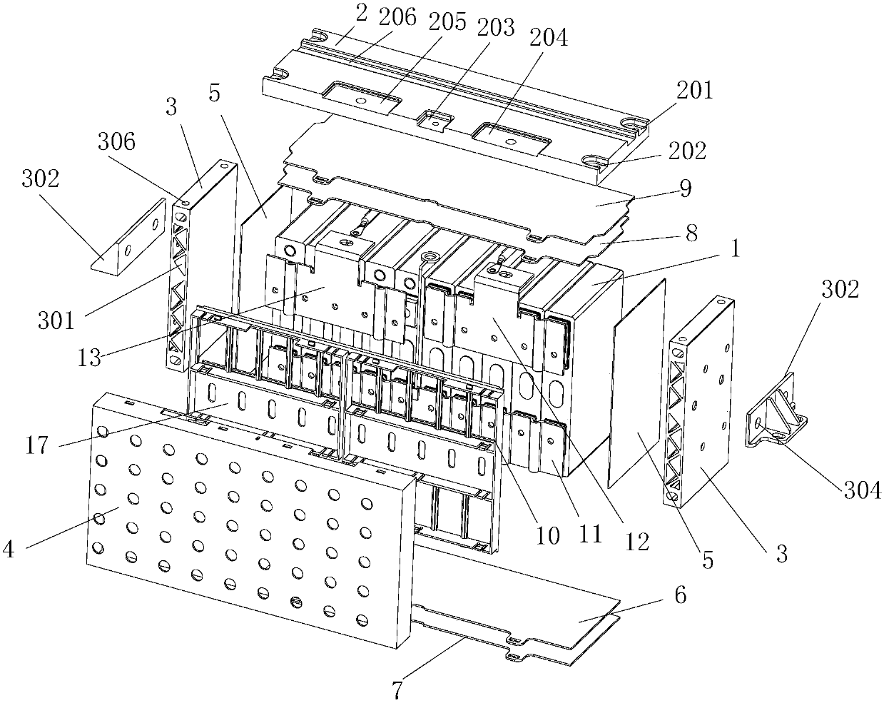 Battery module structure