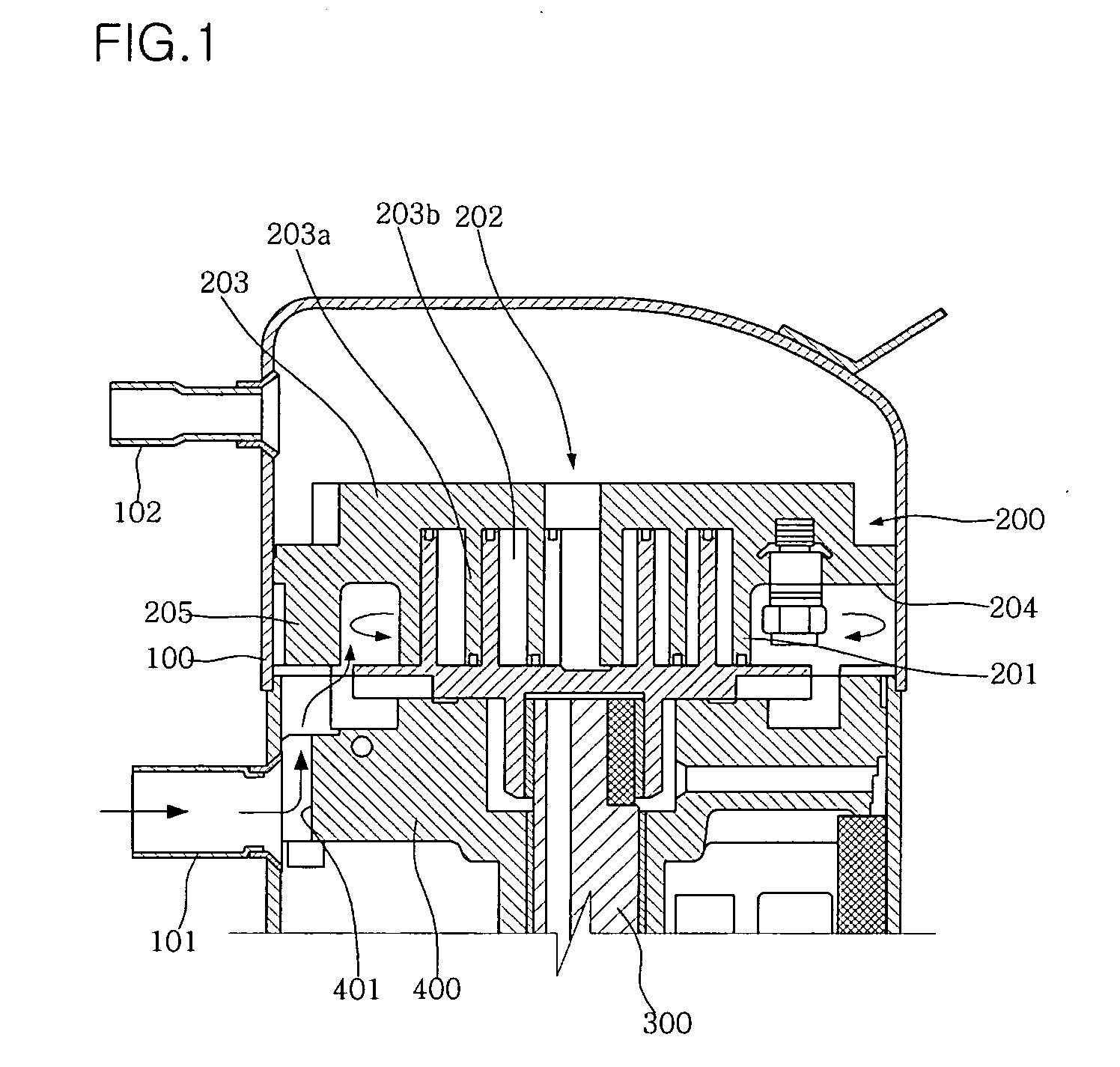 Fixed scroll of scroll compressor