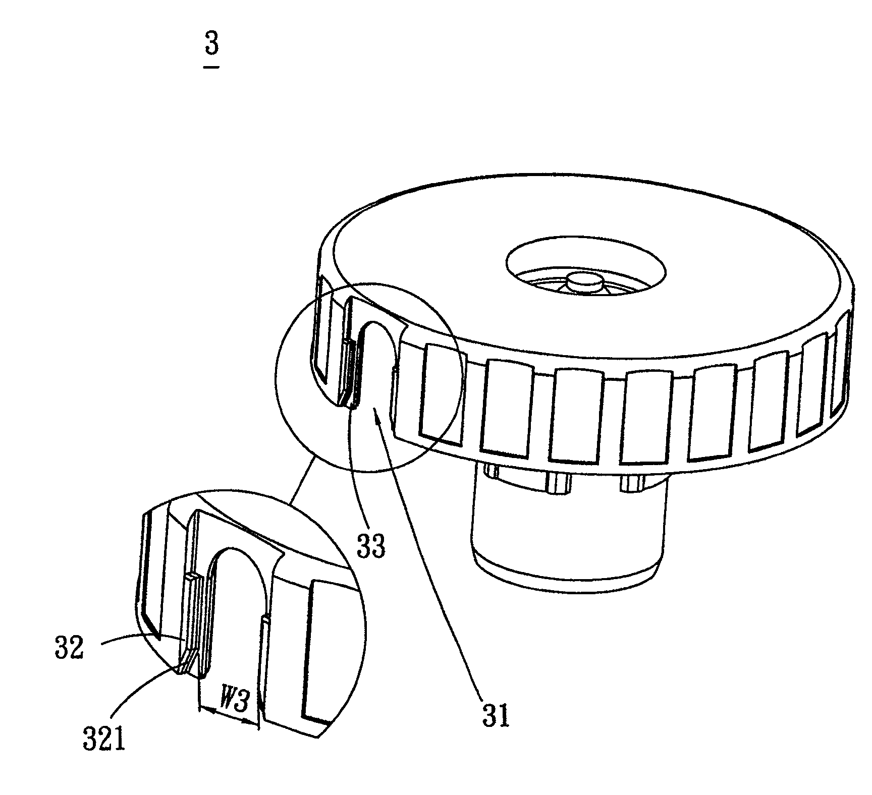 Base set and its wire positioning assembly