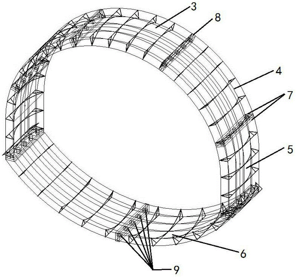 Three-dimensional heat-insulating reinforced concrete liner for mines