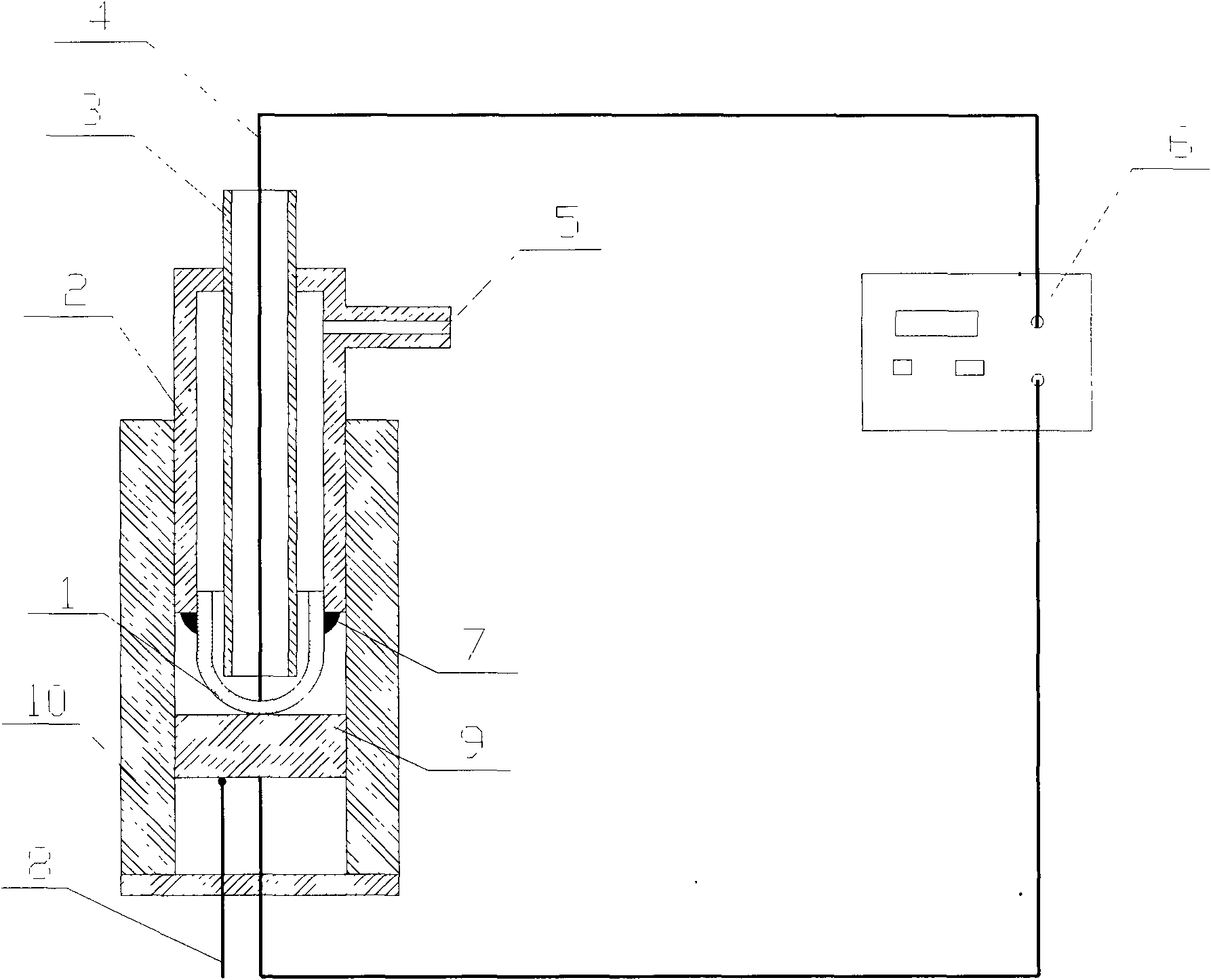 Method for measuring hydrogen pressure in solid steel and device