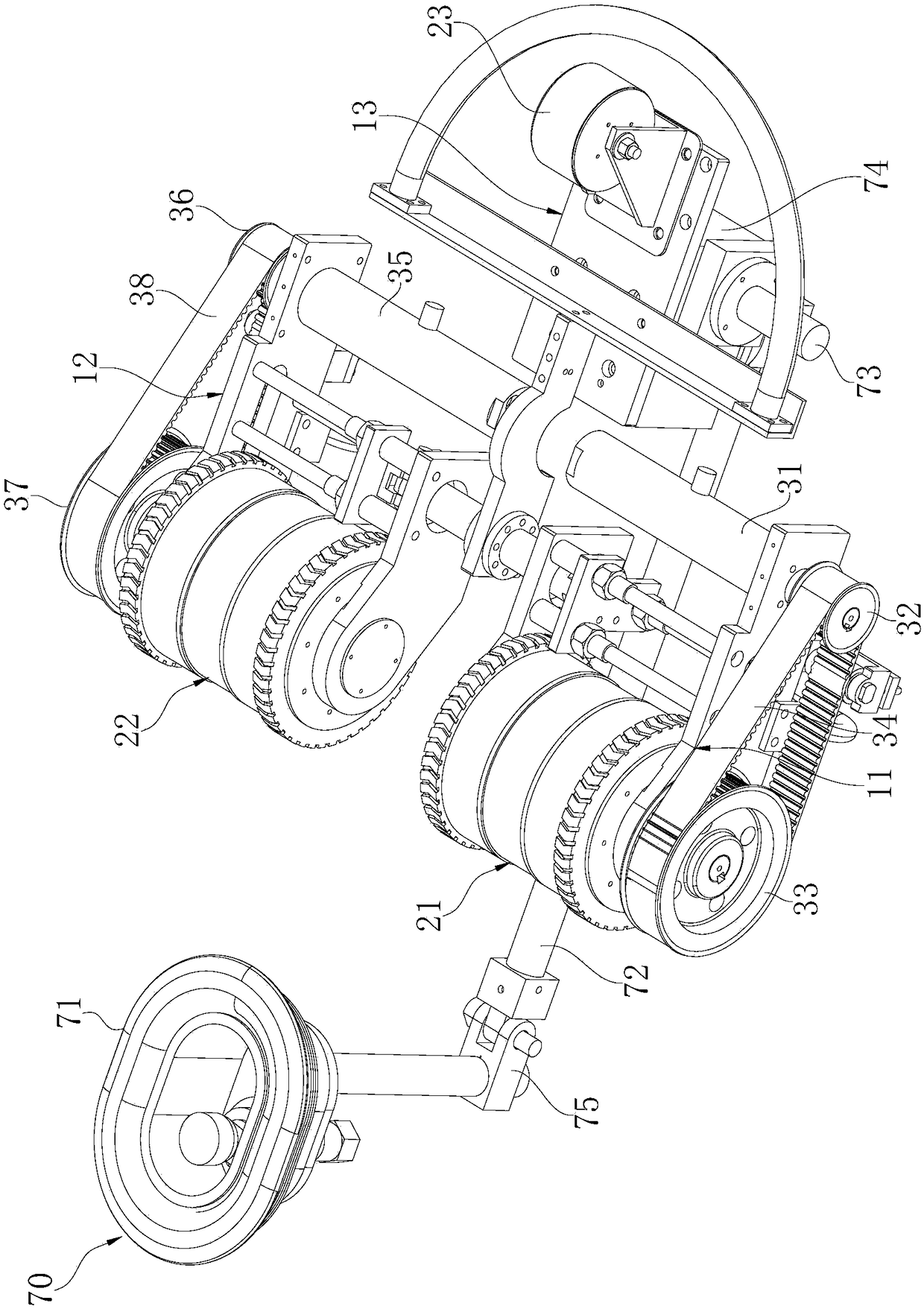 Permanent magnet wheeled wall-climbing robot