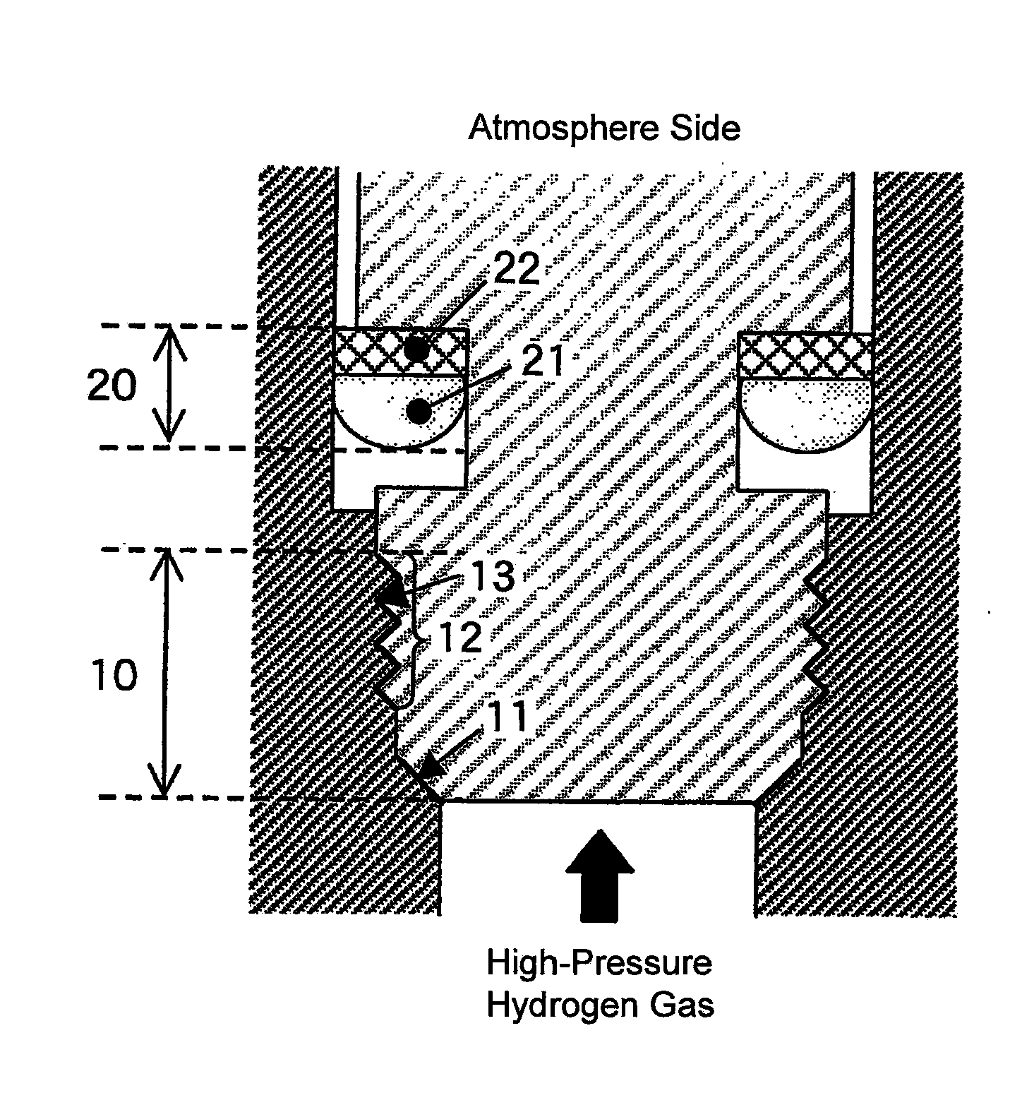 Cylindrical fixing flange structure and high-pressure gas container provided with the same (as amended)