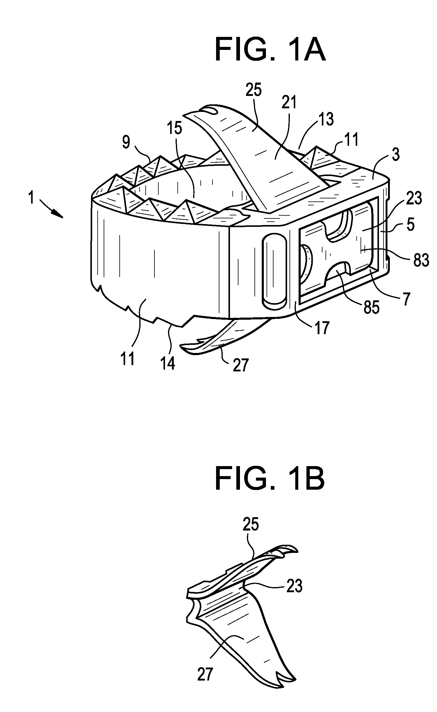 Fusion cage with in-line single piece fixation