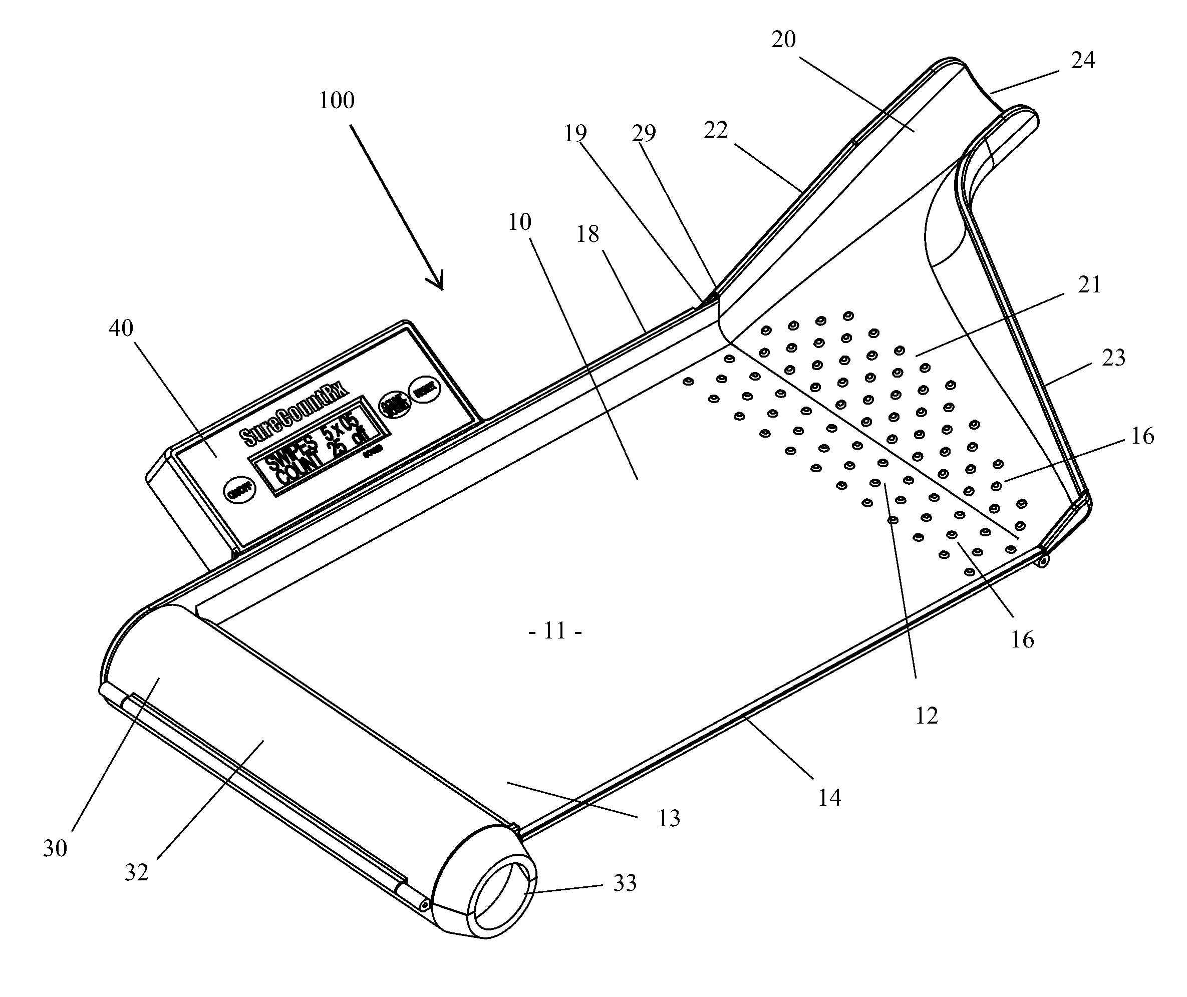 Pill counting tray with digital counter