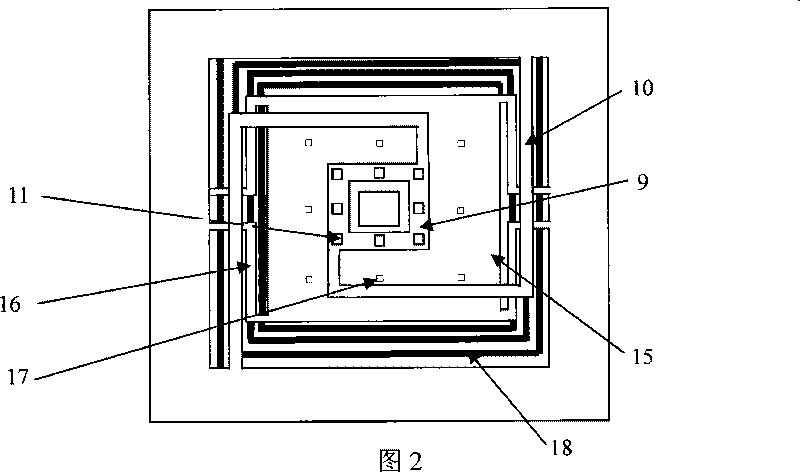 Static coil type micromechanical electromagnetic vibration energy collector based on frequency boost conversion