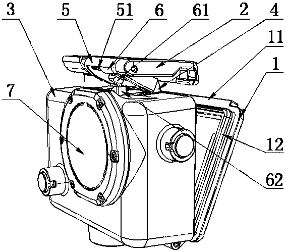 An action camera with waterproof and dustproof function and capable of real-time data transmission