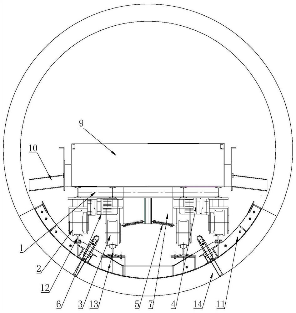 A Small-diameter Tunnel Inverted Arch Concrete Transport Cart that Can Quickly Switch Tracks