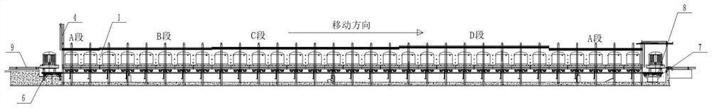 Continuous automatic rotary rectangular tunnel furnace made of magnetic materials and production method of continuous automatic rotary rectangular tunnel furnace