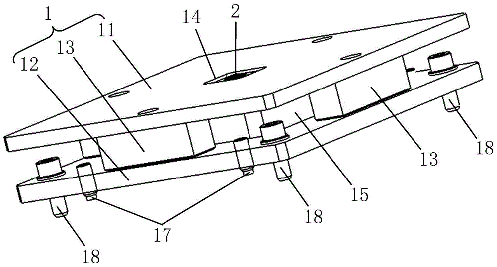 Measurement target base and full-aircraft landmark measurement system