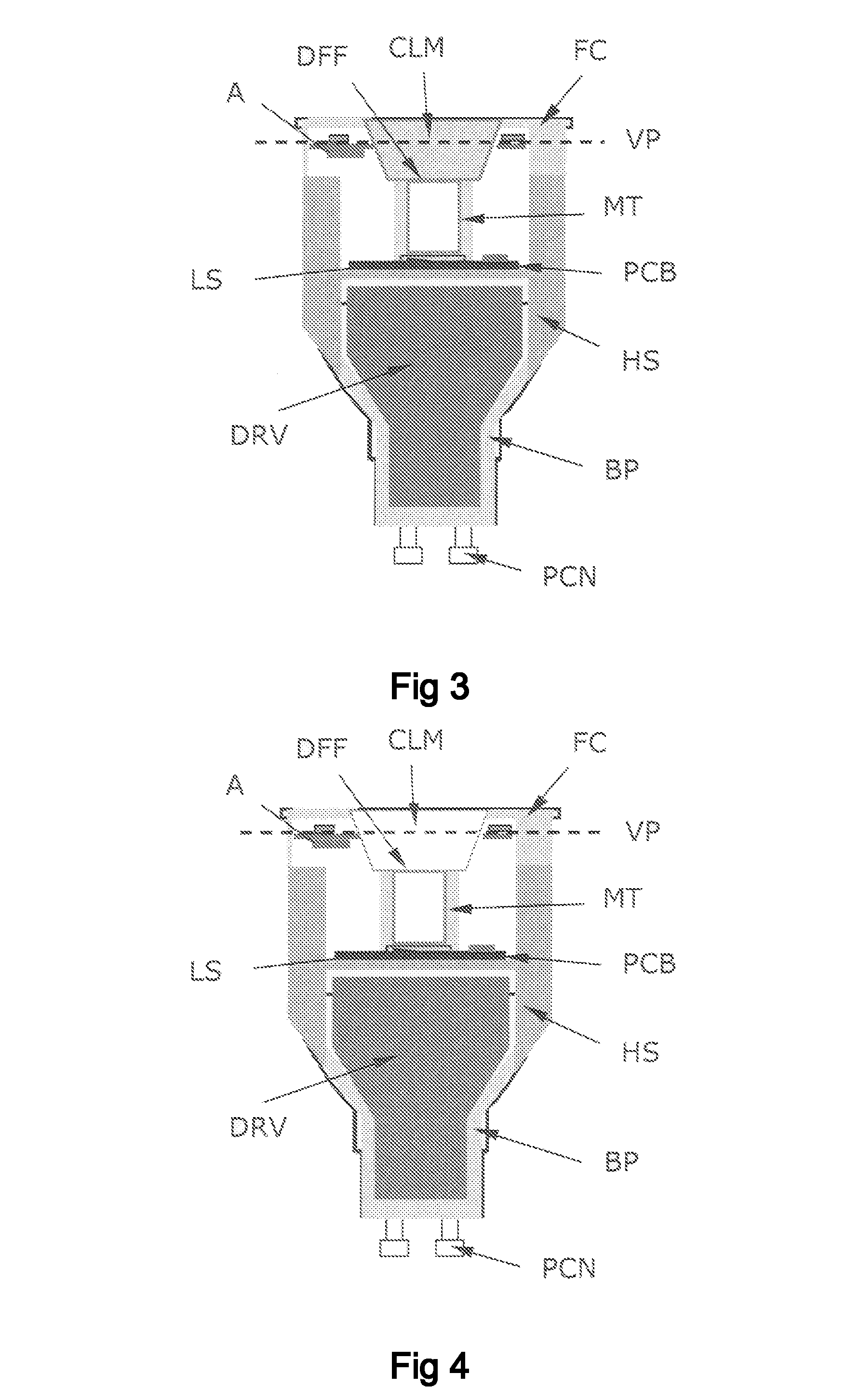 Lighting device with built-in RF antenna