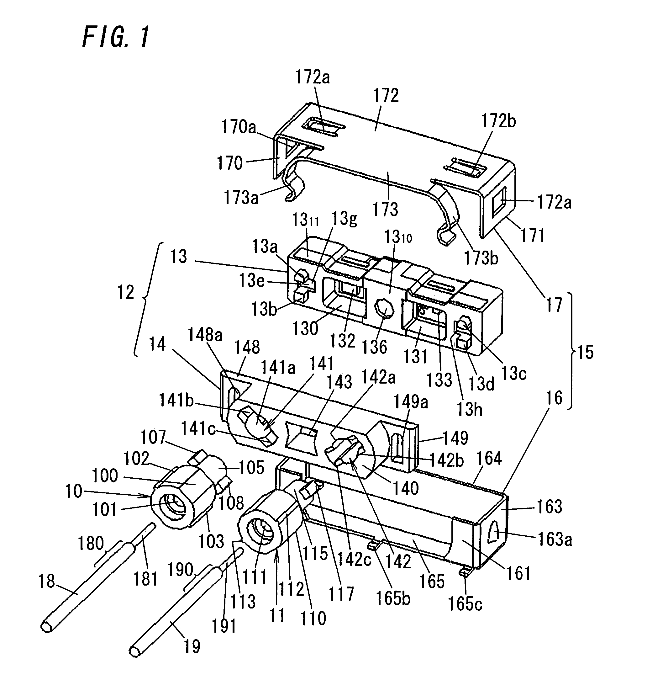 Plug-socket connector apparatus for optical fiber termination