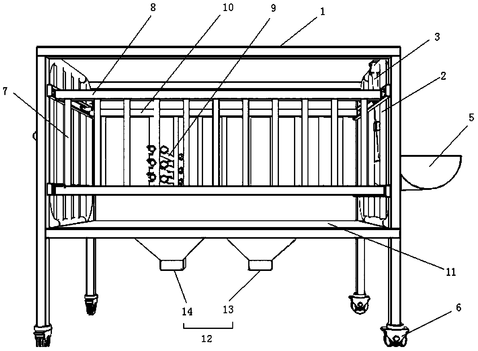 Digestibility and metabolism experiment device for lambs