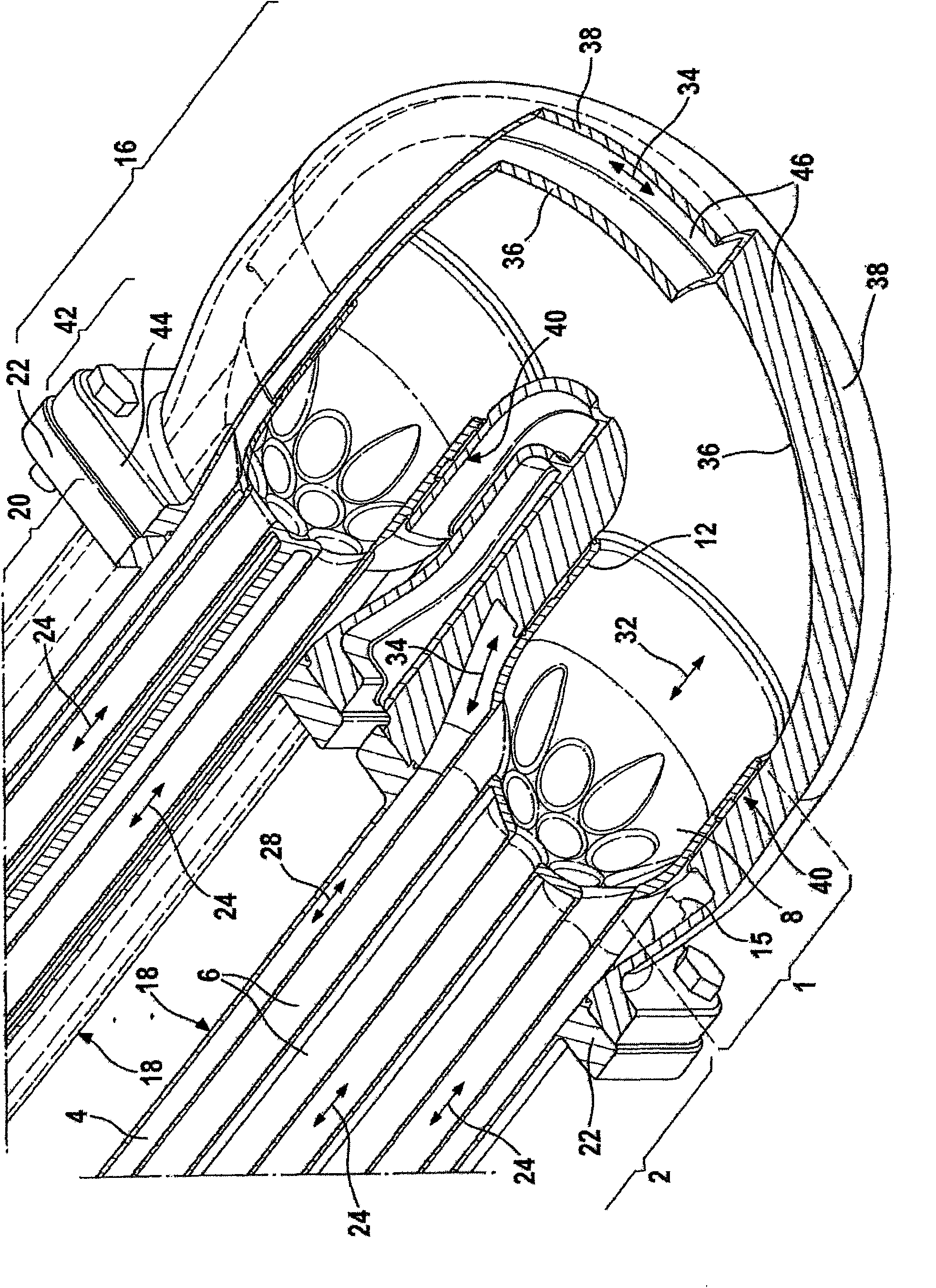 Pipe heat exchanger, dual deflection flanged bend, adapter, system and method for transferring heat