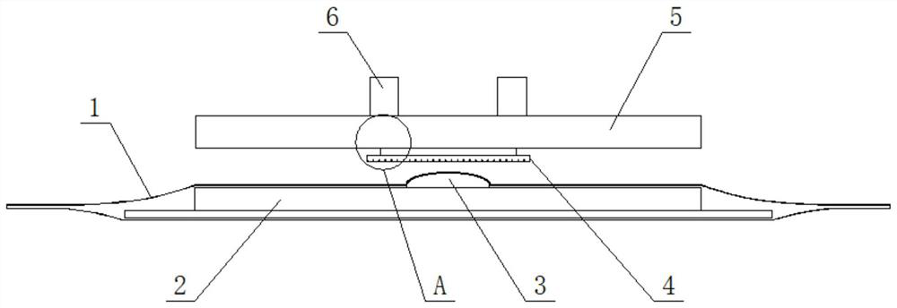 Vacuumizing pressing plate for product packaging