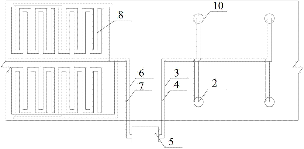 Highway bridge pavement deicing and snow melting system based on energy pile and running mode