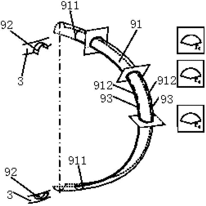 Airship airbag with shape-control frames