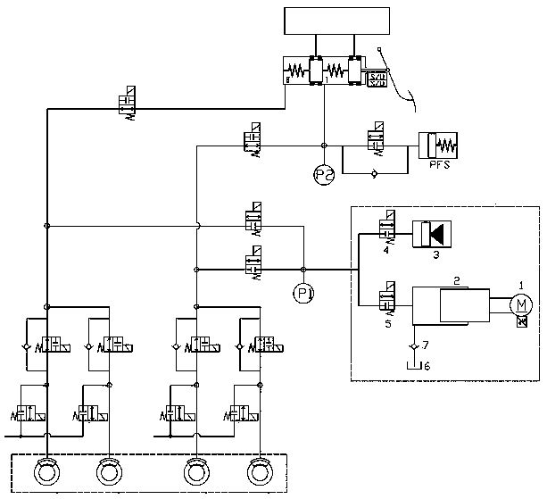 Electric drive hydraulic device for automobile braking system