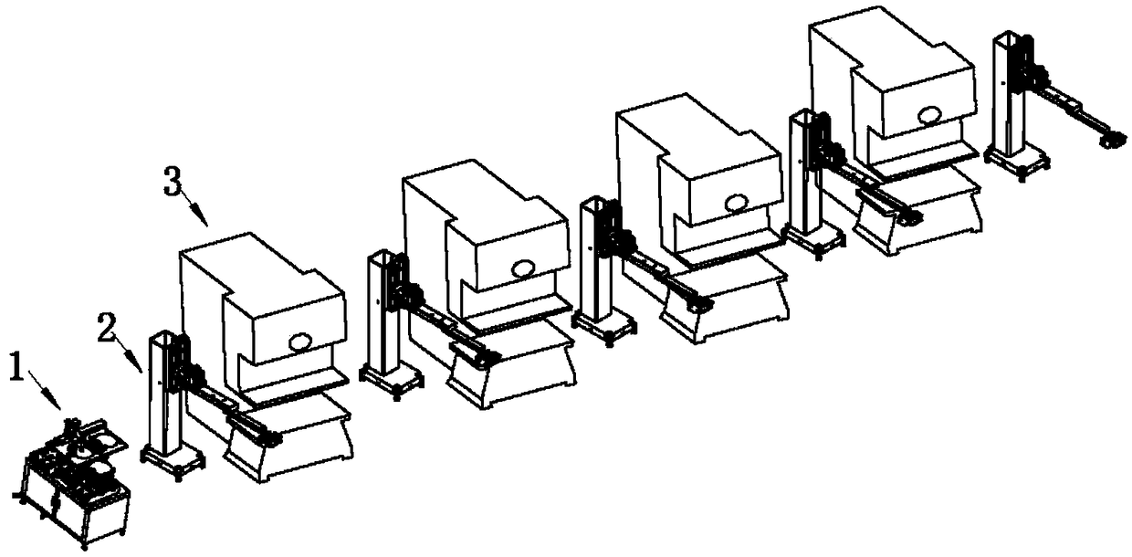 Automatic feeding and discharging equipment for punching robot