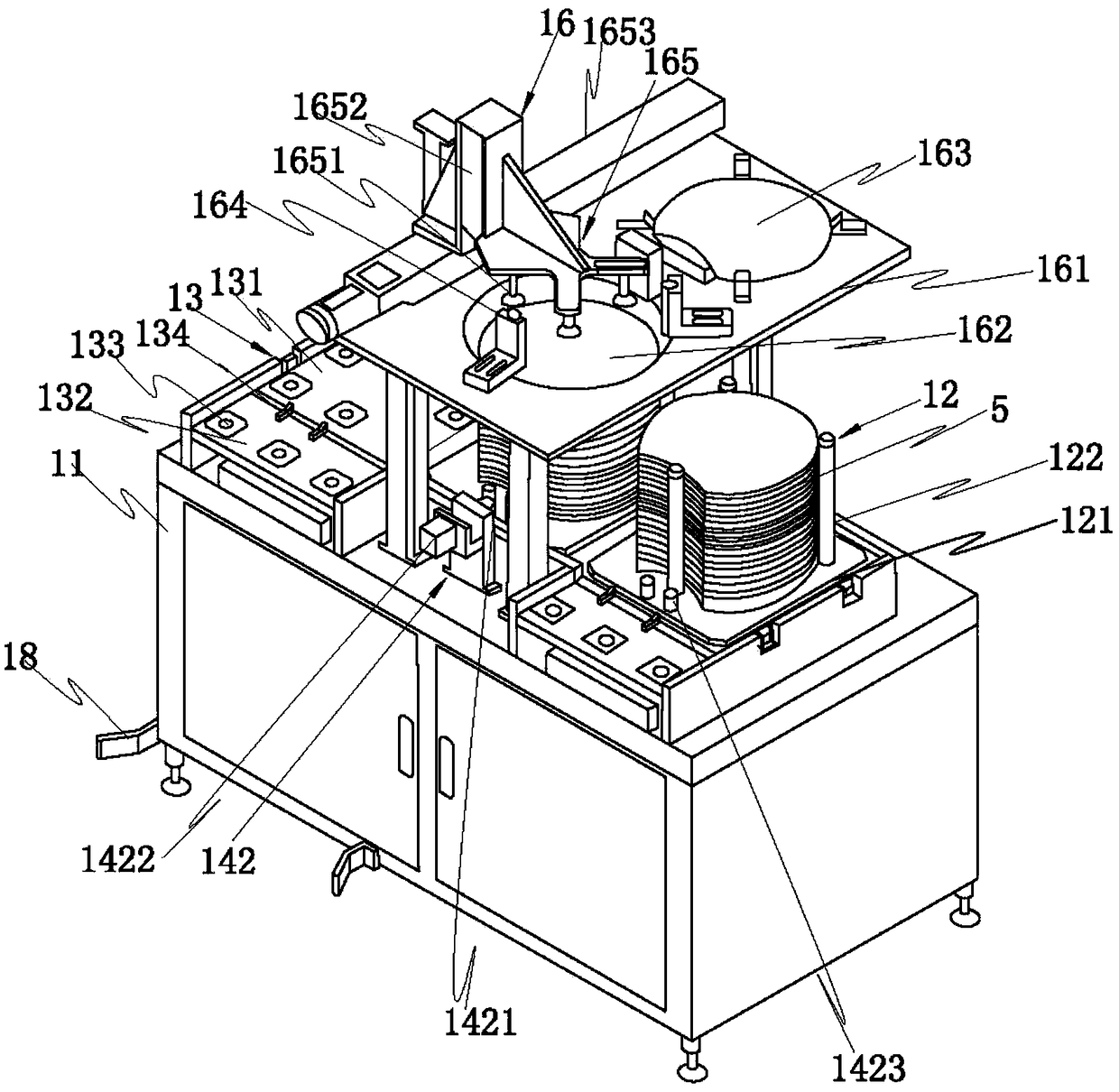 Automatic feeding and discharging equipment for punching robot