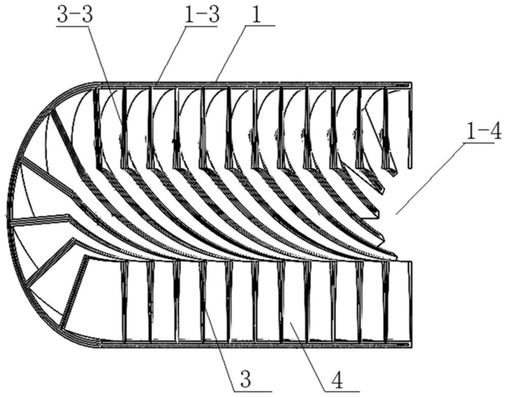 Internal spiral injection type solid-liquid engine grain