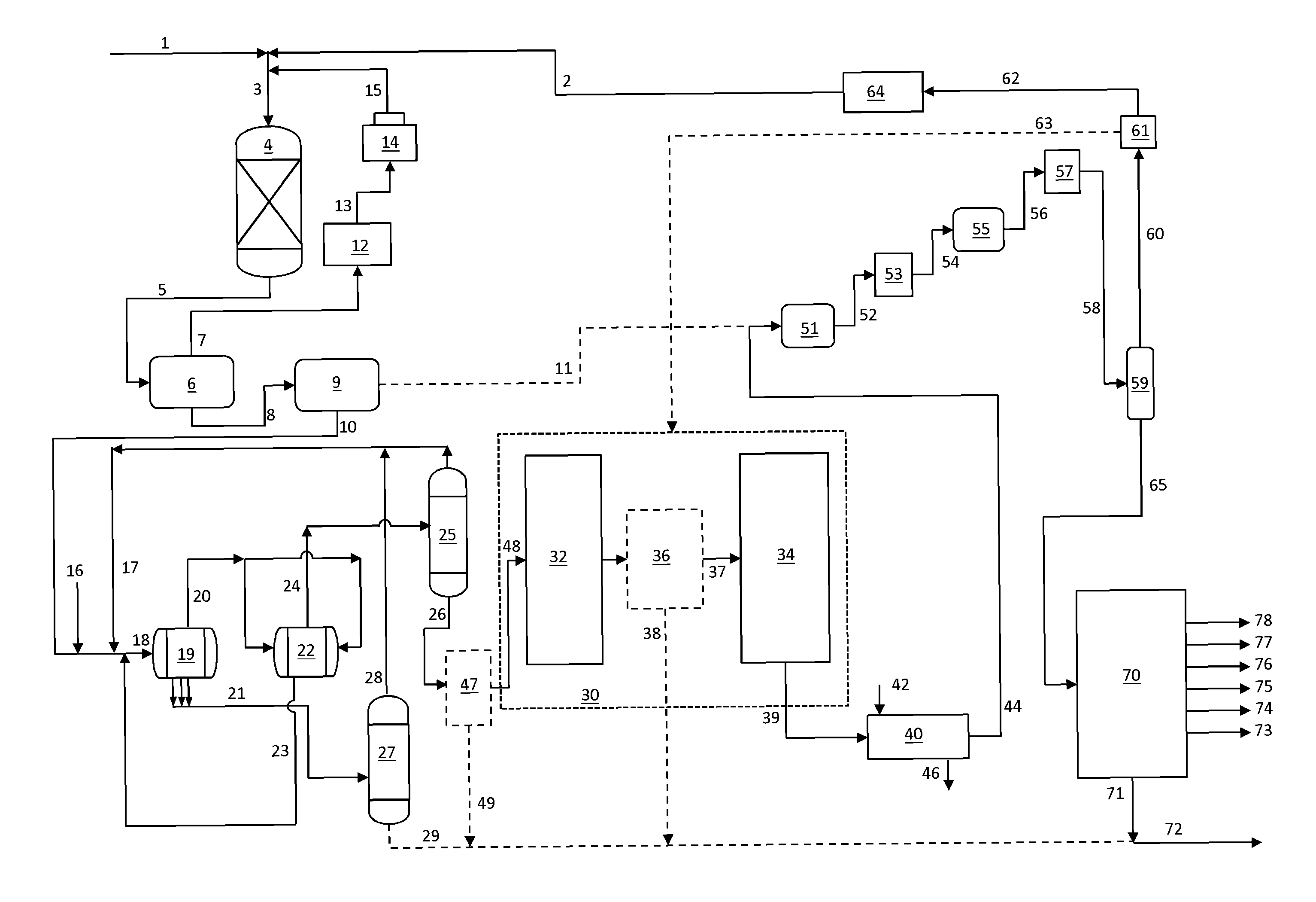 Integrated hydrotreating, solvent deasphalting and steam pyrolysis process for direct processing of a crude oil