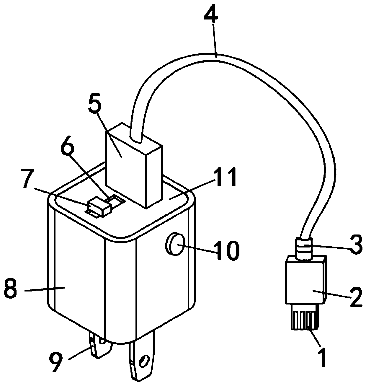 Waterproof and anti-electric shock power adapter