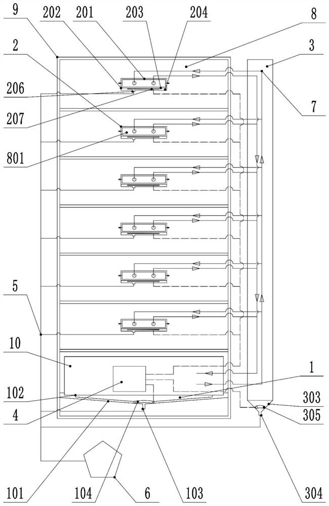 A cabinet-type server indirect cold plate type liquid-cooled anti-leakage system and control method